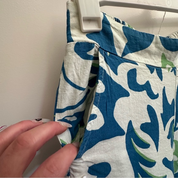 Christian Siriano Blue and Green Linen Matching Vacation Resortwear Set - Picture 10 of 12